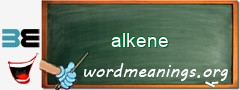 WordMeaning blackboard for alkene